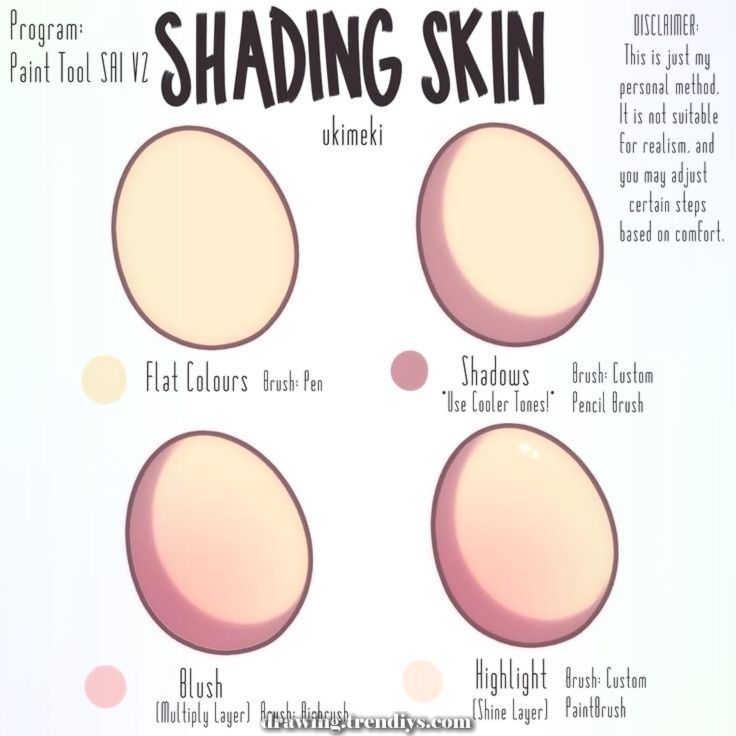 an info sheet describing how to use shading skin