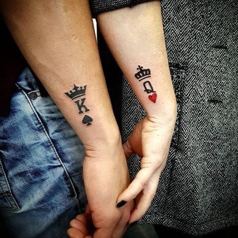 Little Couple Tattoos, Couple Tattoos Ideas, Couple Wrist Tattoos, Anniversary Tattoo, Couple Tattoos Unique Meaningful, Rip Tattoo, Couples Tattoo, Best Couple Tattoos, Couples Tattoos