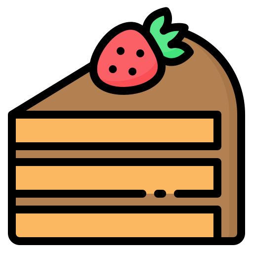 a piece of cake with a strawberry on top