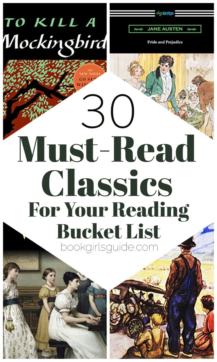 the book cover for 30 must read classics for your reading bucket list, which includes pictures