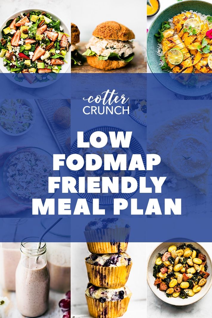 This Low FODMAP friendly Gluten Free Meal Plan is a great tool to help you resolve those pesky digestive issues. Learn what FODMAPS are, what foods they come from, and recipes for those who might be FODMAP sensitive. A great tool to help you resolve those unwanted digestive issues. #lowfodmap #glutenfree #mealprep #mealplan Low Food Map, Low Fodmap Diet Plan, Fodmap Lunch, Fodmap Diet Plan, Ibs Fodmap, Low Fodmap Meals, Recipes Low Fodmap, Fodmap Recipes Dinner, Low Fodmap Recipes Dinner