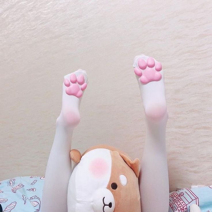 Paw Pad, Paws Socks, Cat Stockings, Cat Cosplay, Pink Tights, Aesthetic Clothing Stores, Paw Pads, Thigh High Socks, Cat Paw