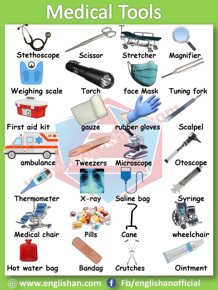 medical tools are shown in this poster