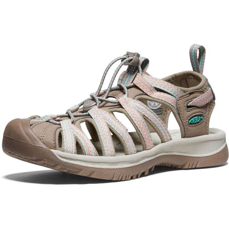 PRICES MAY VARY. WATER-RESISTANT: Washable polyester webbing featuring quick dry lining for active use in and out of the water SUPPORT: Lace lock bungee capture system provides a secure fit while offering a quick and easy way to get them on and off; Toe box width is perfect for stability and those with wide feet FIT & COMFORT: Built on a women specific foot form that is wider than the industry norm for improved fit and comfort; Non removable footbed with added arch support for all day comfort; L Adventure Sandals, Coral Sandals, Keen Sandals, Water Sandals, Closed Toe Sandals, Hiking Sandals, Keen Shoes, Sport Sandals, Brown Sandals