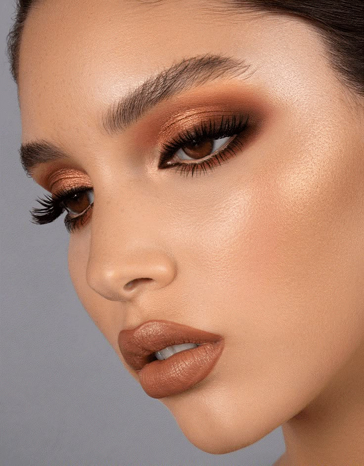 Copper Eye Makeup, Copper Eyeshadow, Bronze Makeup Look, Eye Crayon, Bronze Eye Makeup, Maquillage On Fleek, Mekap Mata, Bronze Eyeshadow, Eye Makeup Looks