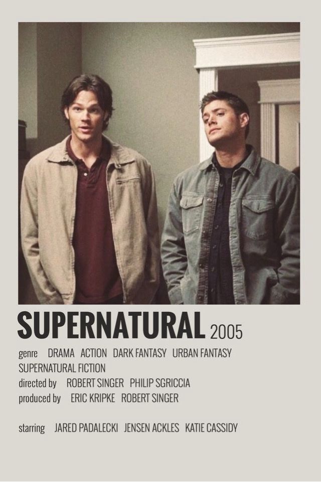 two men standing next to each other in front of a mirror with the words supernatural on it