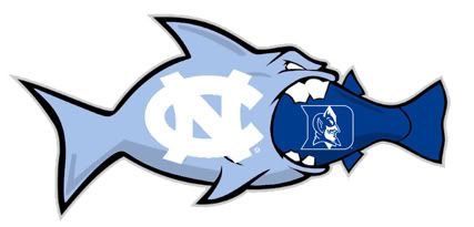 the north carolina university logo on a fish