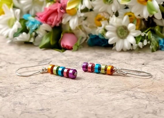 Bar Earrings, Etsy Jewelry, Wedding Earrings, Earrings Silver, Jewelry Designs, Silver Earrings, Jewelry Design, Multi Color, Silver