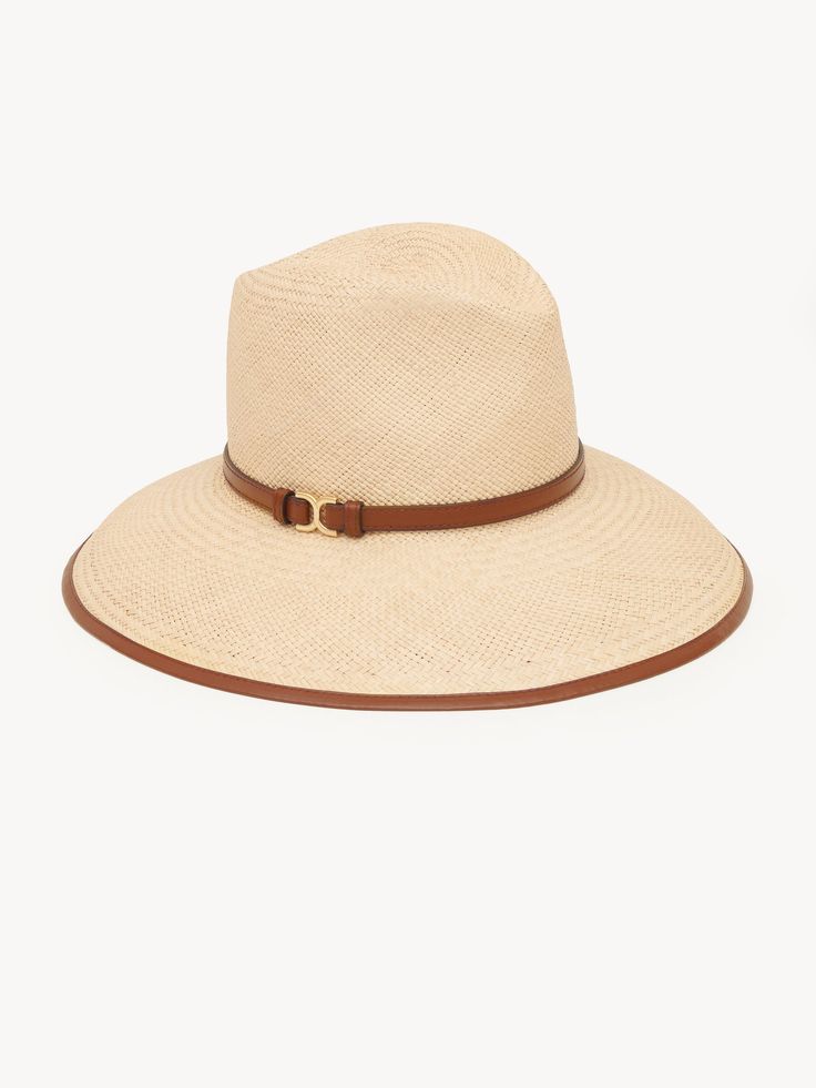 Chloé Marcie Hat | Chloé US Elegant Woven Straw Hat For Travel, Luxury Wide Brim Fedora For The Beach, Luxury Wide Brim Fedora For Beach, Luxury Wide Brim Panama Hat For Beach, Luxury Wide Brim Fedora For Vacation, Luxury Beach Fedora With Curved Brim, Luxury Curved Brim Fedora For The Beach, Luxury Curved Brim Fedora For Beach, Luxury Straw Hat With Curved Brim