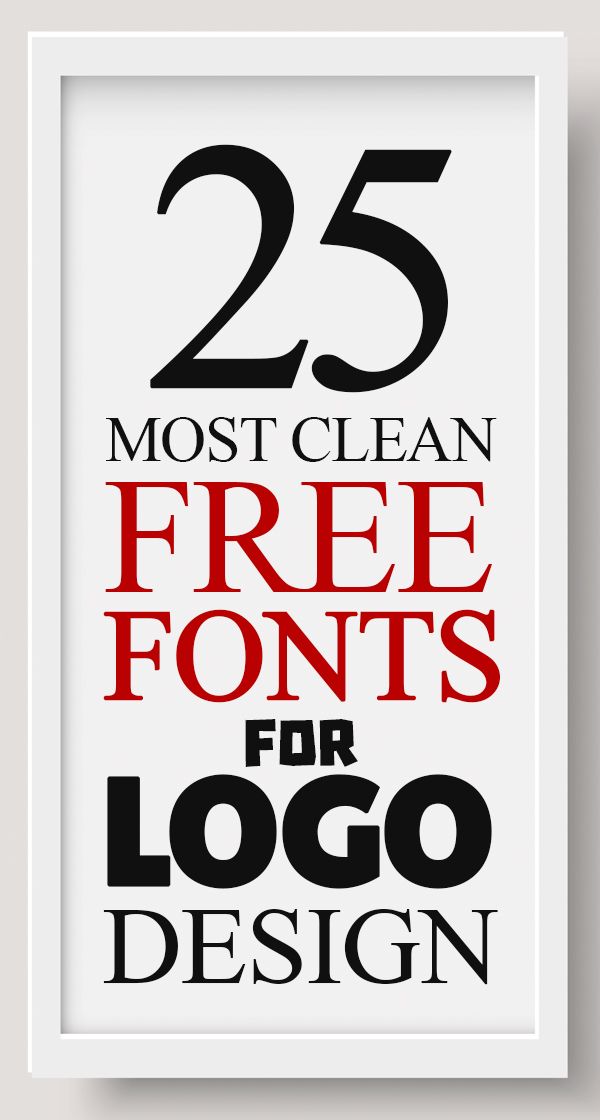 the 25 most clean free fonts for logo design in this postcard style poster