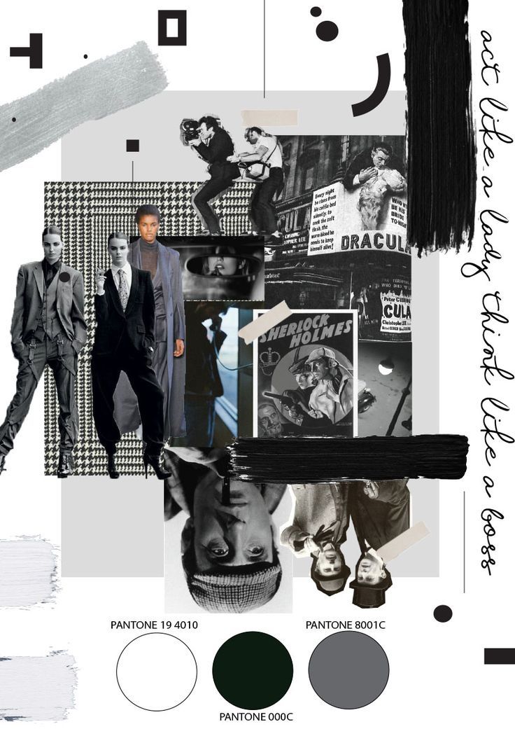 a collage of black and white images