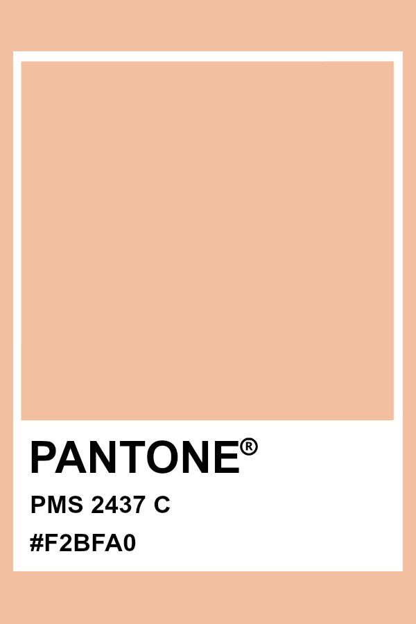 pantone's peach color is shown in the shape of a rectangle frame