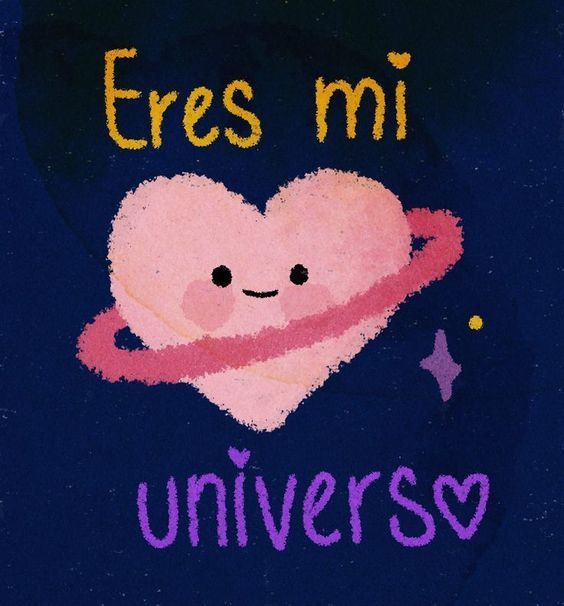 a drawing of a heart with the words'eres mi universe '