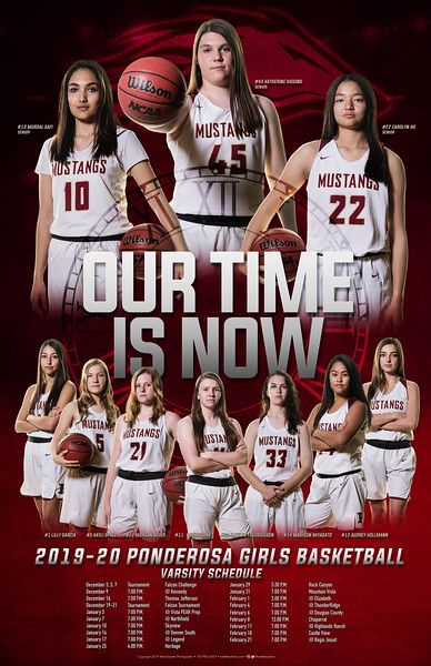 the 2013 - 20 women's basketball team is featured in this poster for our time is now