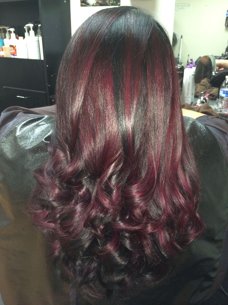 Dark plum/black with ruby/maroon Pretty Poison, Plum Hair, Wine Hair, Red Hair Inspo, Hair Tint, Dark Red Hair, Hair Streaks, Dark Hair With Highlights, Dyed Hair Inspiration