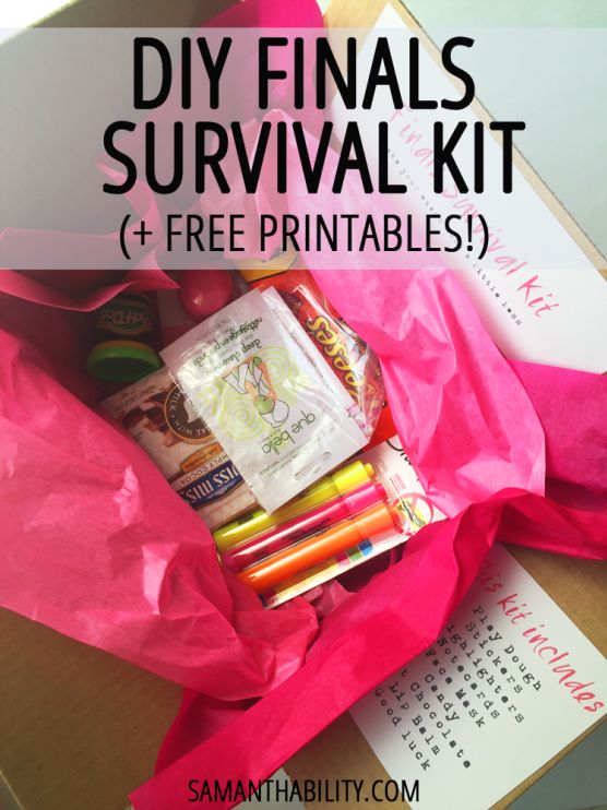 the diy final survival kit is packed in pink paper