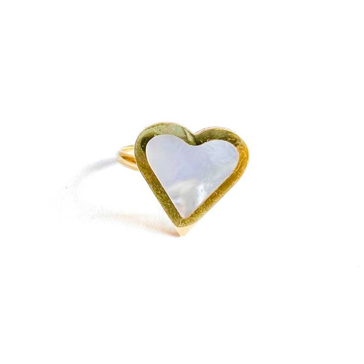 Mother Of Pearl Inlay Heart Ring14K Yellow GoldMother Of Pearl 13.33mm Mother Of Pearl Inlay, Pearl Inlay, Mother Of Pearl, Heart Ring, Ring, Yellow, Gold