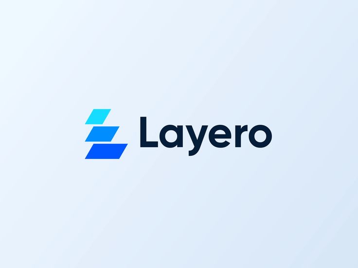 the logo for layero is shown on a white background with blue and black lines