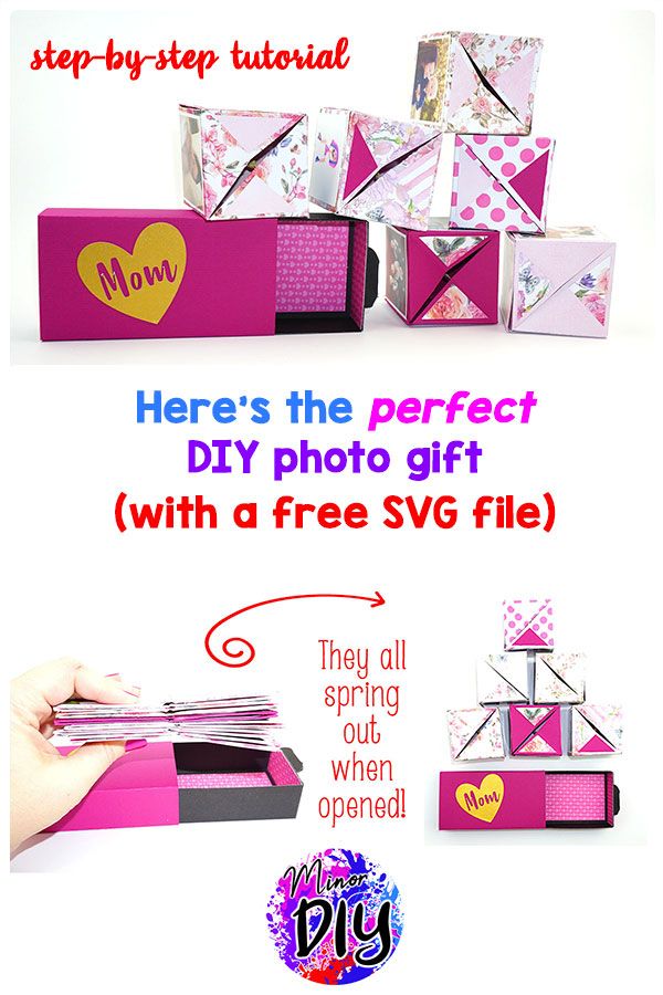 there's the perfect diy photo gift with a free svg file