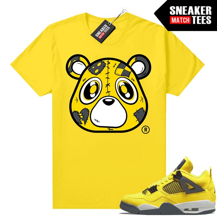 "Lightning 4s Jordan matching shirt by Sneaker Match Tees brand. Official Sneaker Match Tees shirt designed to match the Jordan 4 \"Lightning\" retro sneakers. *Sneakers are for matching purposes only, NOT included in the sale* True to size Men's shirt 100% Soft Cotton Regular Fit" Jordan 12 University Gold, Lightning 4s, 4s Jordans, Legend Blue 11, Latest Jordans, Yellow Sneakers, See No Evil, Sneaker Match Tees, Sneaker Tee