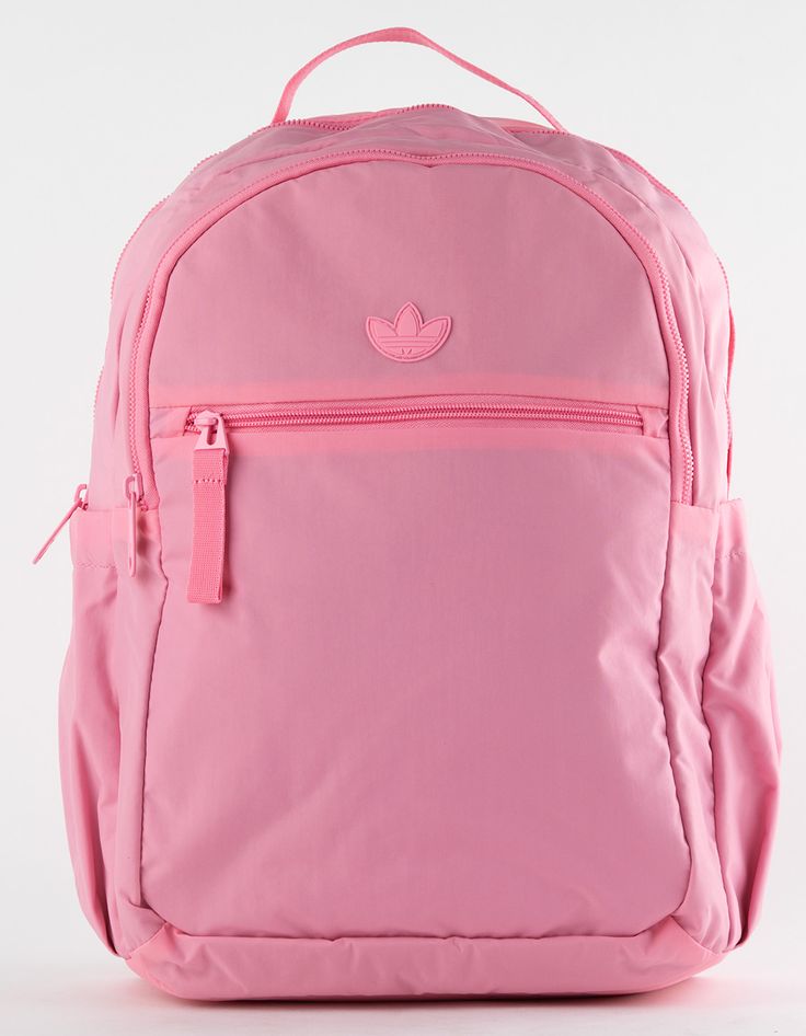 Adidas Originals Luna Backpack. This Convenient Bag Has Multiple Storage Options For Your Essentials, A 15" Laptop Sleeve, Dual Side Water Bottle Pockets, And A Durable Exterior. Trefoil Logo. Spacious Main Compartment. Zippered Front Pocket For Additional Storage. Adjustable Shoulder Straps. 100% Polyester. Hand Wash. Imported. Big Backpacks For High School, Preppy Backpacks For Middle School, Preppy Pink Backpack, Adidas Pink Bags For Everyday Use, Pink Adidas Travel Backpack, Pink Adidas School Backpack, Back To School Adidas Backpack, Adidas Pink Backpack, Adidas Backpack Aesthetic