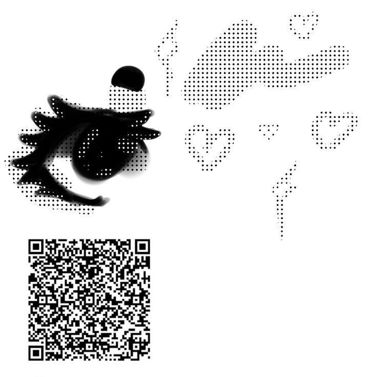 a black and white photo with qr - code on it's back side