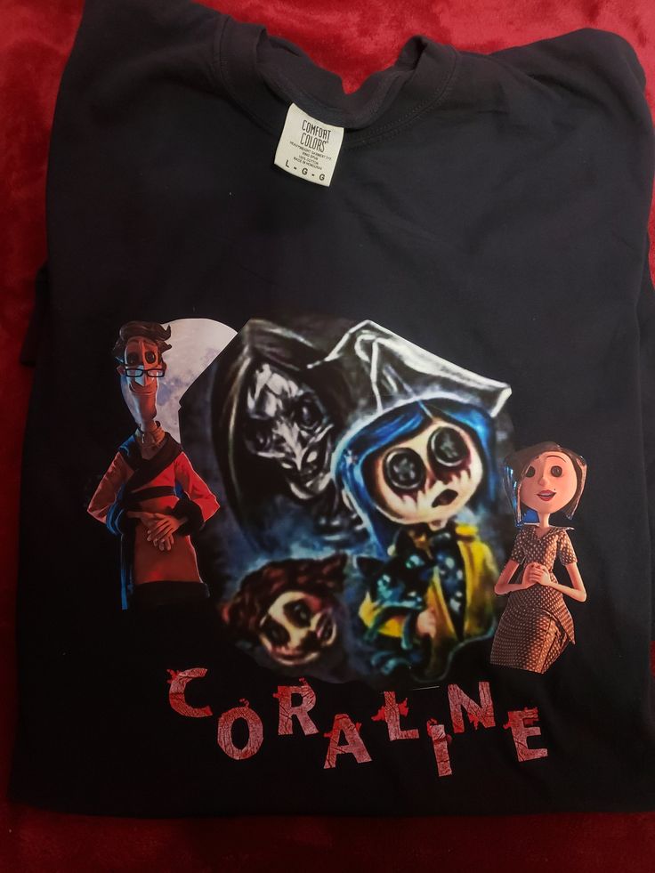 Hi Spooky Lovers ,check out our Comfort Colors, Unisex Adult , Heavyweight  100% Cotton  long sleeve Shirt.Our SPOOKy Coraline Shirt is  Just in time for Halloween,(Black size Large ) Stay Spooky  👻 Themed Long Sleeve T-shirt With Graphic Print, Themed Long Sleeve Tops With Cartoon Print, Themed Long Sleeve Top With Cartoon Print, Themed Long Sleeve Tops With Graphic Print, Black Long Sleeve T-shirt For Costume Party, Fan Merchandise Long Sleeve Shirt With Character Print, Character Print Long Sleeve Shirt For Fans, Themed Long Sleeve Fan Merchandise Tops, Black Themed Long Sleeve T-shirt