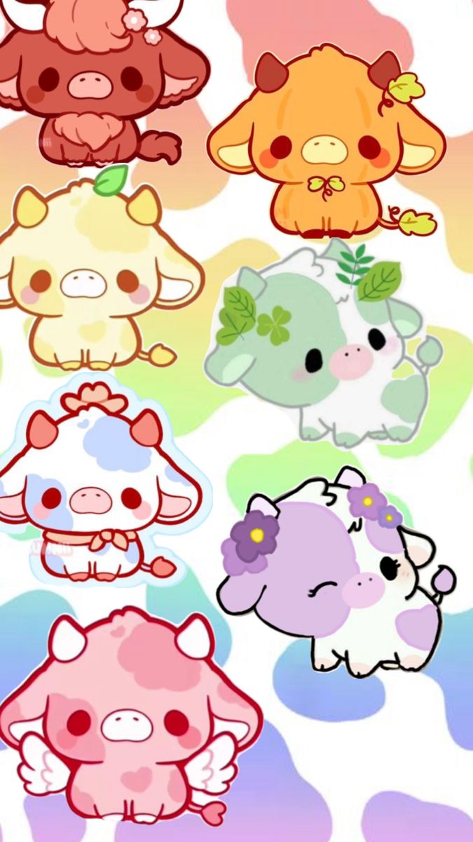 [idk what to add here :3] Kawaii Animal Illustration, Cute Chibi Animal Art, Kawaii Cow Drawing, Body Guidelines, Cute Cow Wallpaper, Kawaii Cows, Chibi Cow, Cute Cow Drawing, Cute Cow Art