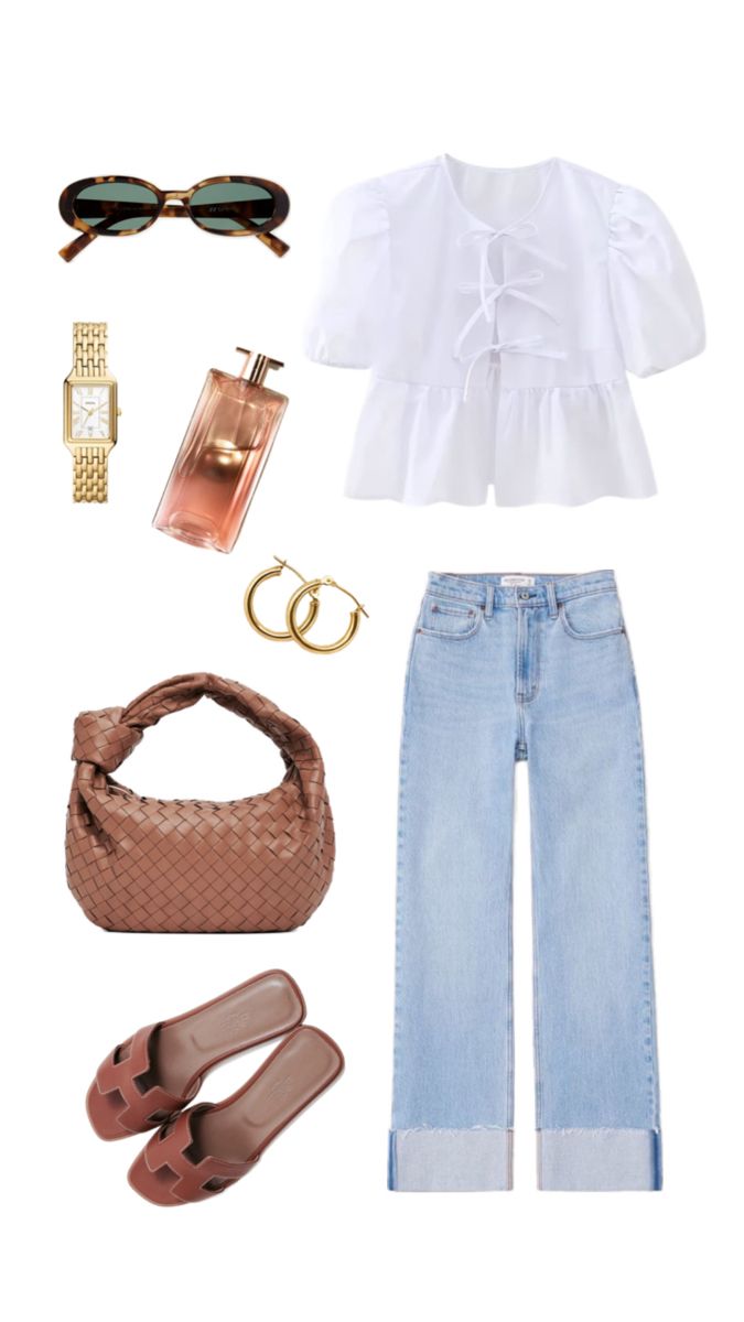 Summer Work Outfits Jeans, Casual Uni Outfits Summer, Summer Work Outfits 2024, 2025 Spring Fashion Trend, Charleston Outfits Summer, The Hamptons Fashion, Spring 2025 Fashion Trends, Korea Summer Fashion, Rainy Day Outfit Summer