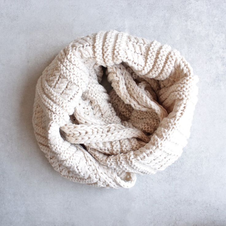 cozy knit infinity scarf - more colors Knit Infinity Scarf One Size, Cozy Beige Scarves For Cold Weather, Cozy Knit Scarves For Fall, Beige Knitted Scarves One Size, Knitted One Size Infinity Scarf, One Size Beige Knitted Scarves, One Size Knitted Infinity Scarf, Cozy Beige Scarves One Size, Casual Cream Scarf, One Size