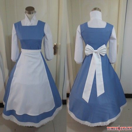 two pictures of the same dress, one in blue and white with a bow at the waist