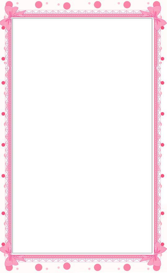 a pink frame with polka dots on it