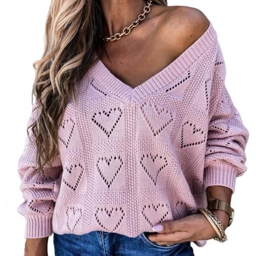 Pink V-neck Open Knit Sweater, Cute V-neck Fall Sweater, Cute V-neck Sweater, Cute V-neck Knitted Sweater, Cute Knitted V-neck Sweater, Heart-shaped Spring Sweater, Cute V-neck Knit Sweater, Cute Knit V-neck Sweater, Pink V-neck Open Knit Cardigan