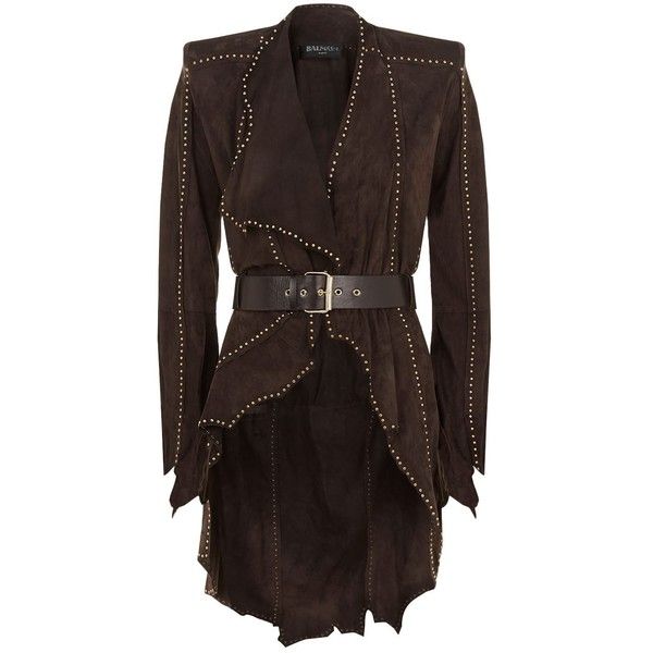 Balmain Studded Suede Jacket (321.915 RUB) found on Polyvore featuring women's fashion, outerwear, jackets, western jackets, suede jacket, cowboys jacket, suede leather jacket and brown jacket Bohemian Rock Style, Western Leather Belts, Western Jackets, Balmain Jacket, Cowboy Jacket, Fashion Outerwear, Suede Leather Jacket, Distressed Jacket, Western Jacket