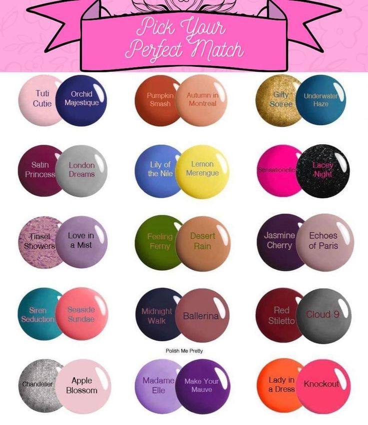 Nail Polish Pairings, Polish Pairings, Mani Pedi Color Combos, Mani Pedi Combos, Braces Colors Ideas, Jewelry Teeth, Nail Polish Combinations, Nail Color Combinations, Teeth Gems