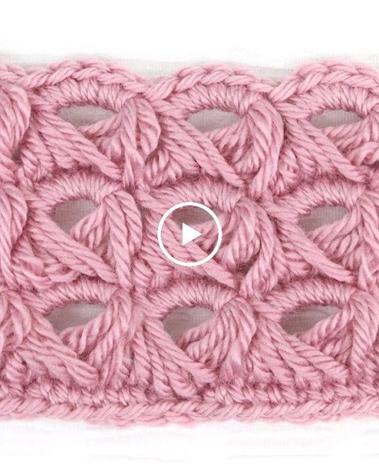 the video shows how to crochet an afghan stitch