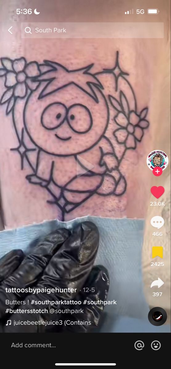 an image of a pig tattoo on someone's leg, with the caption