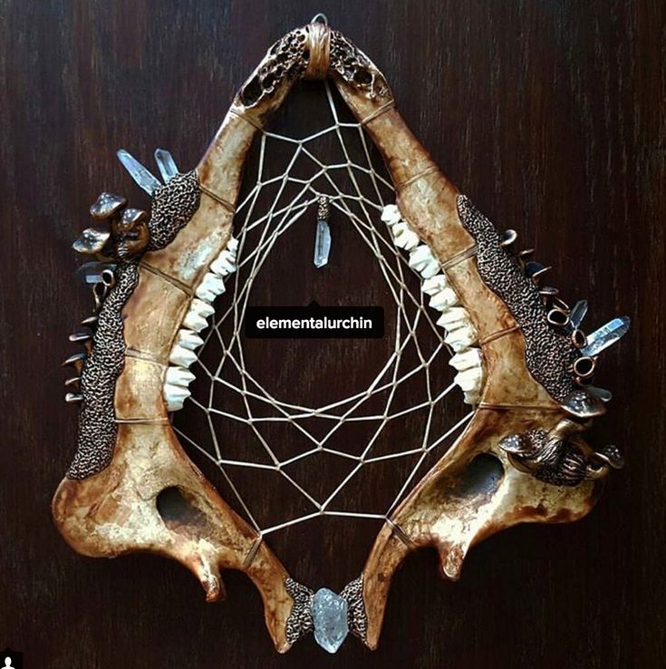 a piece of art made out of animal bones