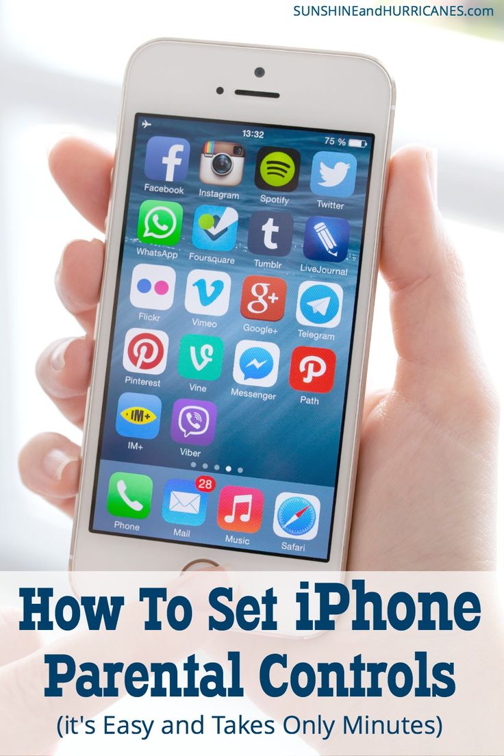 someone holding an iphone with the text how to set iphone parental controls it's easy and takes only minutes