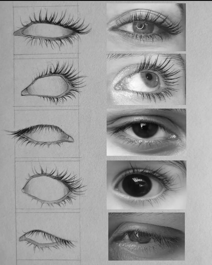 the different types of eyelashes are shown in this drawing lesson, which shows how to draw them