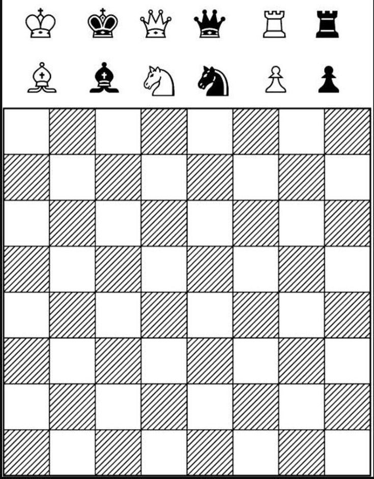 a black and white chess board with different pieces