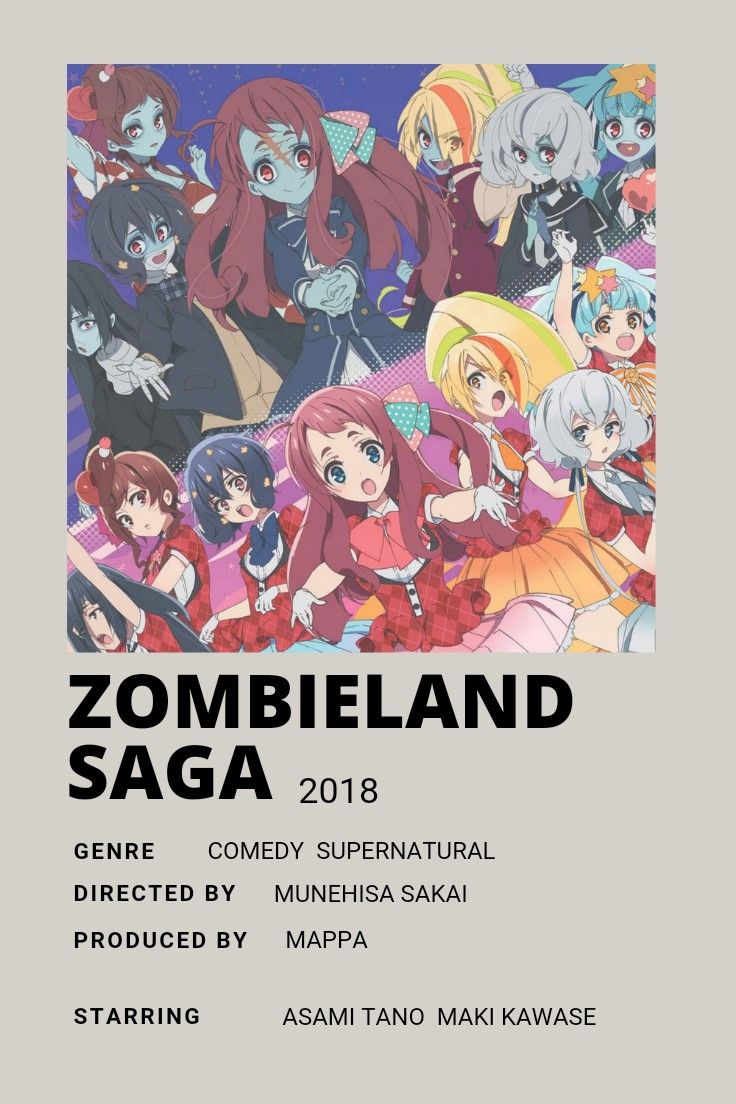 Anime Watchlist, Anime Minimalist Poster, Watching Anime, Zombieland Saga, Zombie Land Saga, Anime Suggestions, Anime List, Poster Anime, Anime Printables