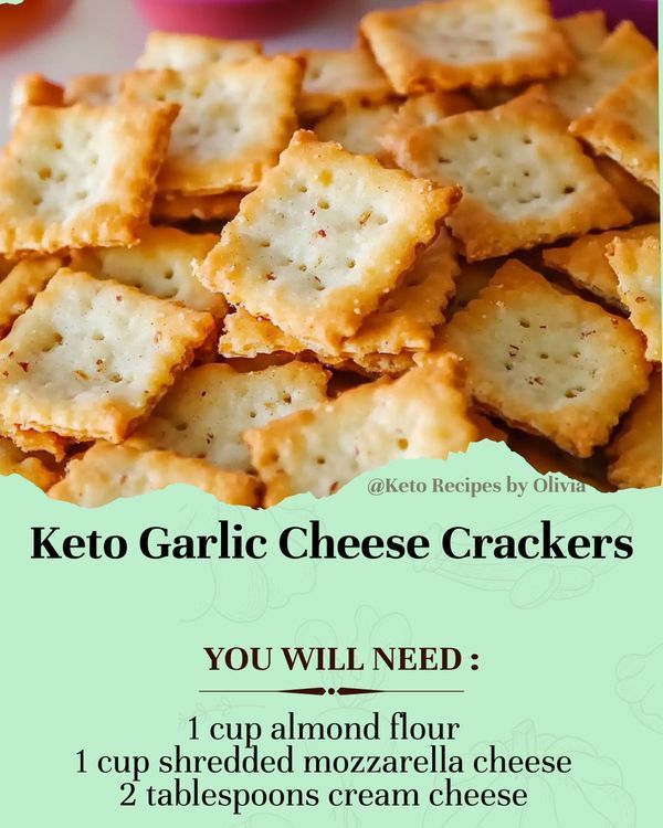 the keto garlic cheese crackers recipe