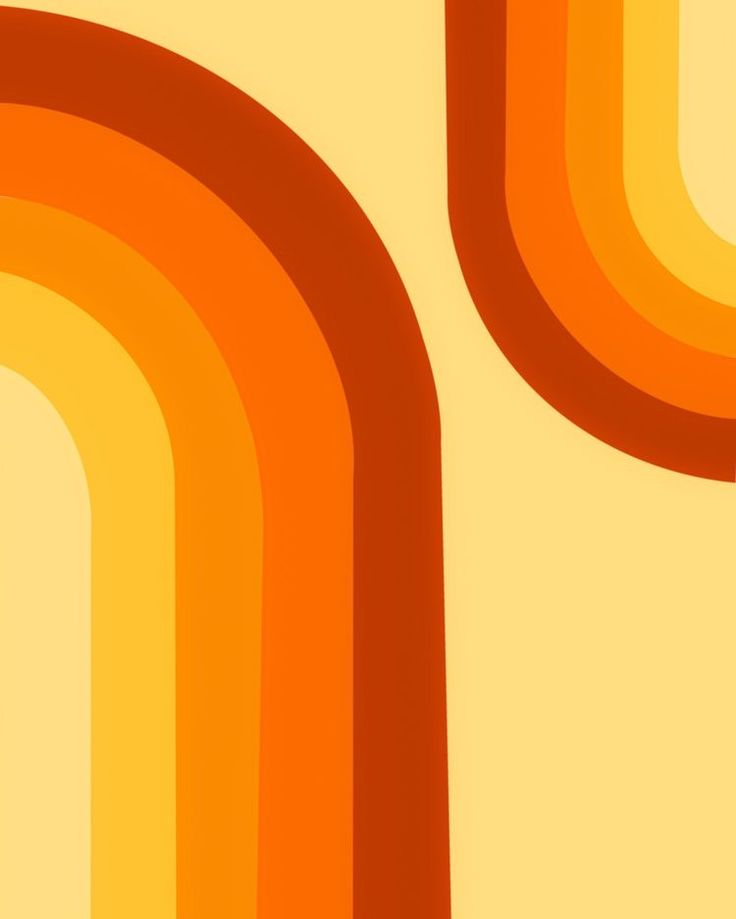 an orange and yellow background with curved lines