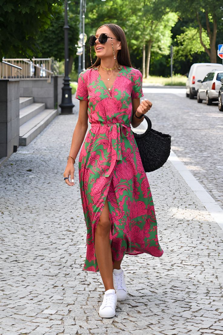 Floral Print Dress Summer, Short Maxi Dress, Full Maxi Skirt, Floral Print Dress Long, Cotton Blends Dress, Maxi Robes, Split Dress, Aaliyah, Comfortable Dress