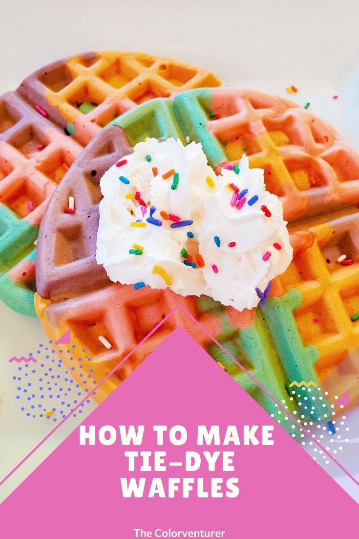 waffles with white frosting and sprinkles on top are shown