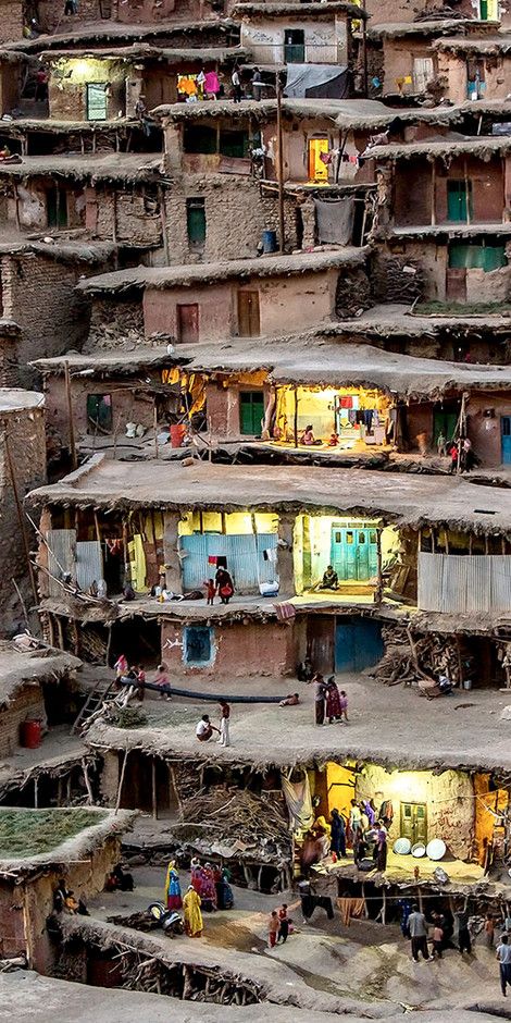 an image of some houses in india