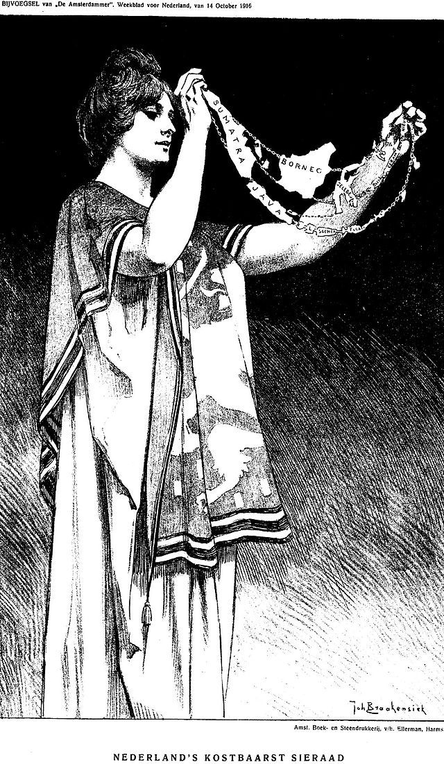 an old black and white drawing of a woman holding something up to her face with both hands