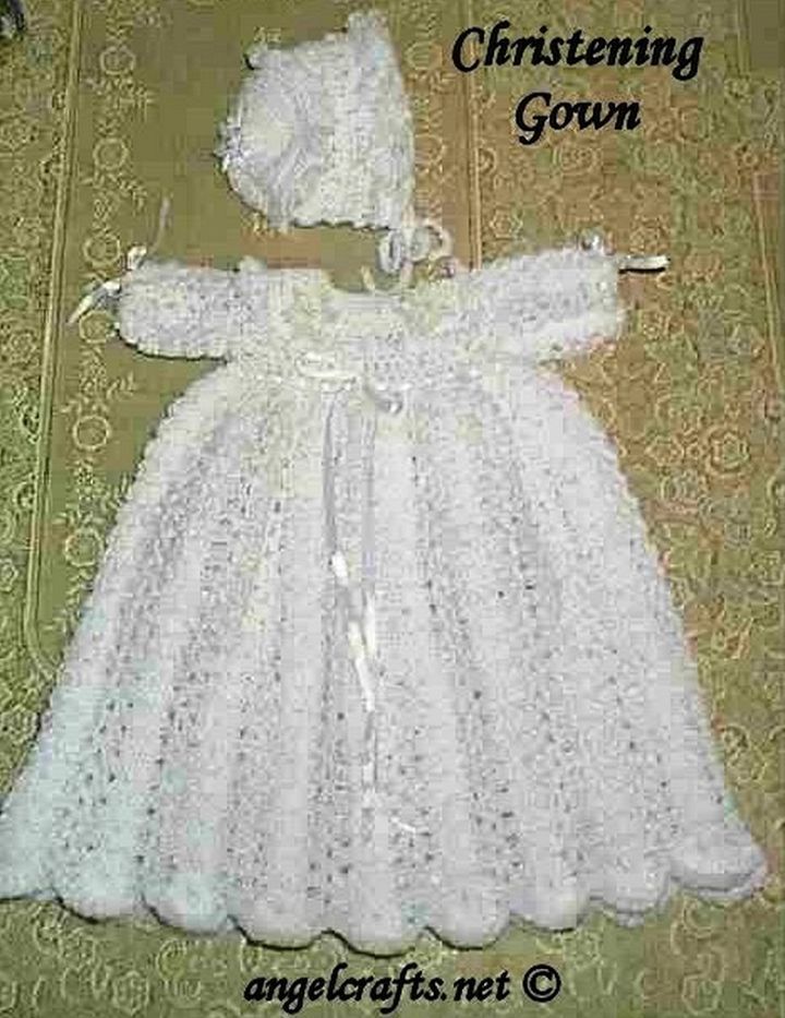 Premie Crochet, Crochet Baby Dress Free Pattern, Baby Christening Dress, Crochet Patterns Baby Girl, Baby Christening Gowns, Crochet Baby Girl Dress, Crocheted Dress, Crochet Baby Dress Pattern