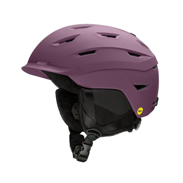 a purple helmet is shown on a white background